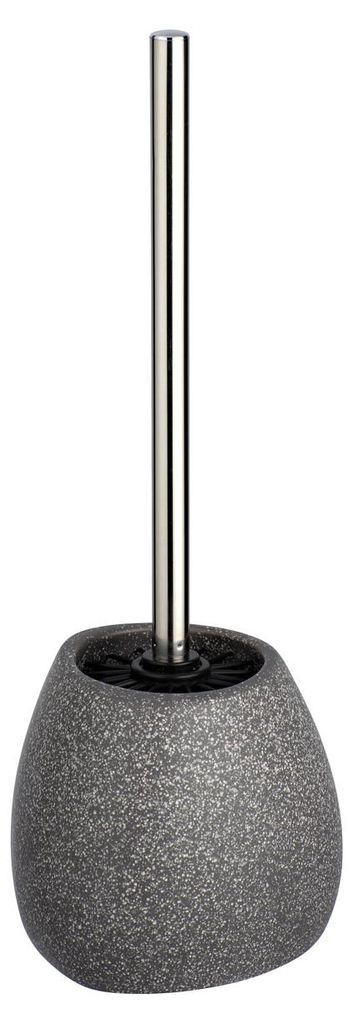 WENKO WC-Garnitur Mod. Pion Grau Keramik, WC-Bürste mit Produktbild 