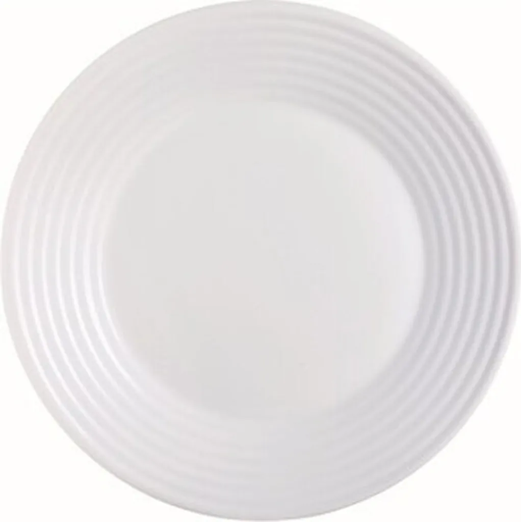 Luminarc L3263 Piatto da portata Harena Ø 27 cm, vetro opalino, bianco (1 pezzo)