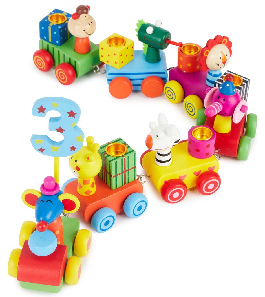 Bieco Geburtstagszug Holz - Safari Look 0-9 Jahre - Produktbild 