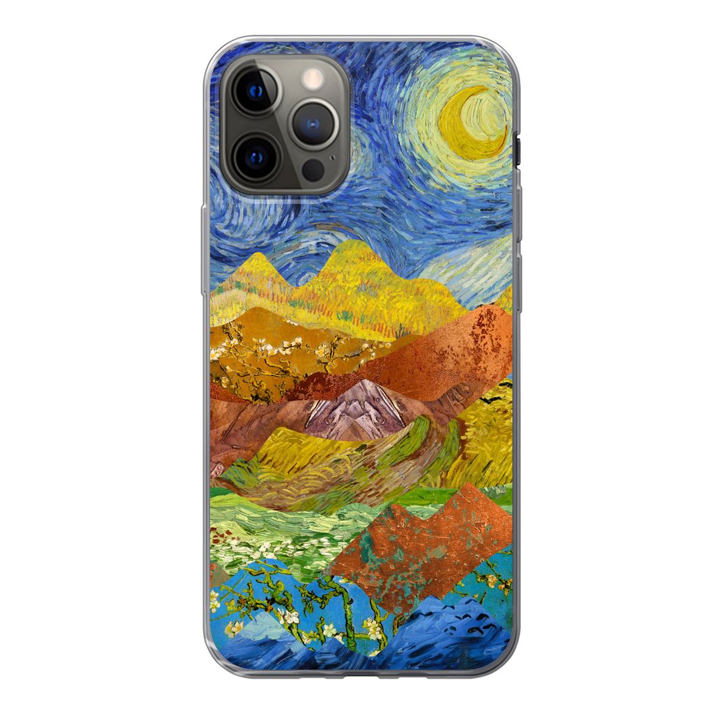 MuchoWow Handyhülle Schutzhülle Hülle für iPhone 13 Pro Alte Meister - Collage - Van Gogh Silikon Softcase Handy Hülle - Handy-Tasche