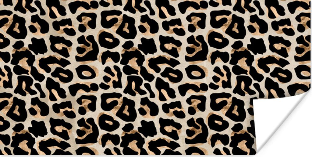 MuchoWow Poster Pantherdruck - Muster - Luxus 150x75 cm - ohne Rahmen