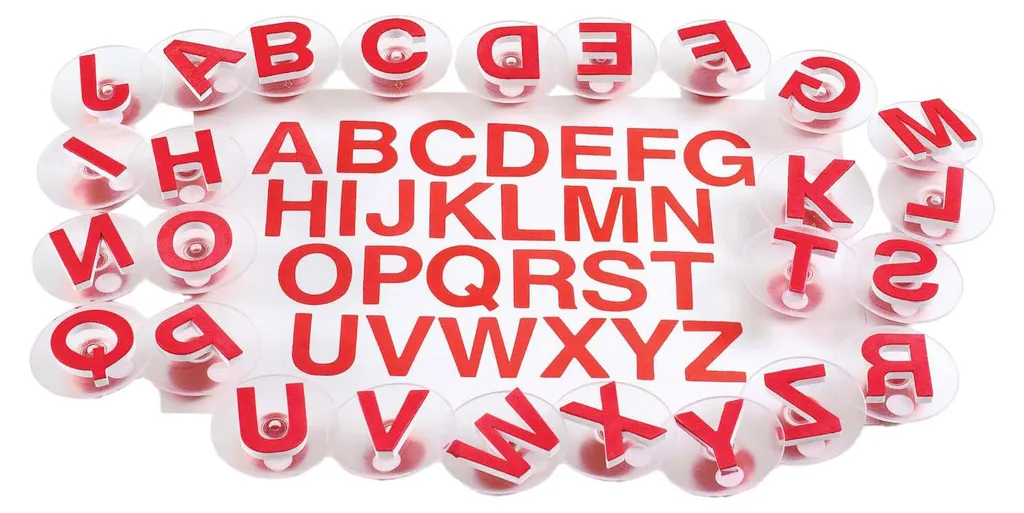 Apprendre l'Alphabet en S'amusant avec Tampons Lettres Majuscules 26pc
