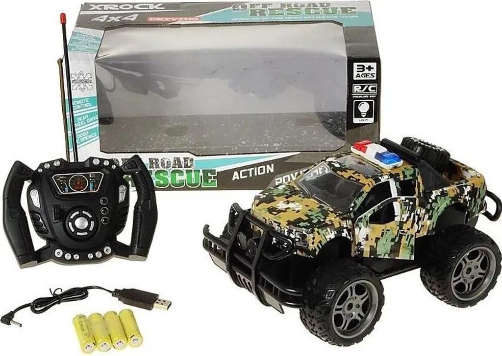 Voiture radiocommandée tout-terrain lumineuse Moro pour enfants