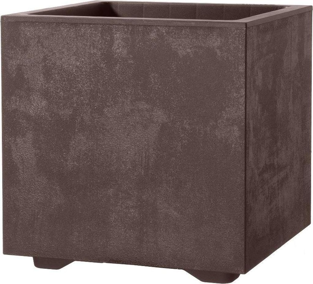 Deroma Květináč Cubo Millennium 25 cm hnědý Obrázek produktu 
