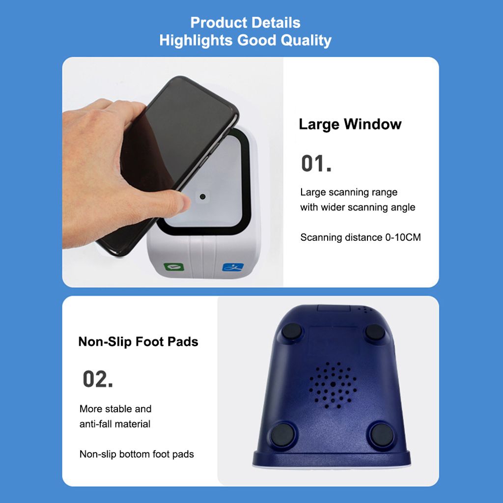 QR-Desktop-Barcodescanner, automatischer Sensor, Produktbild 12