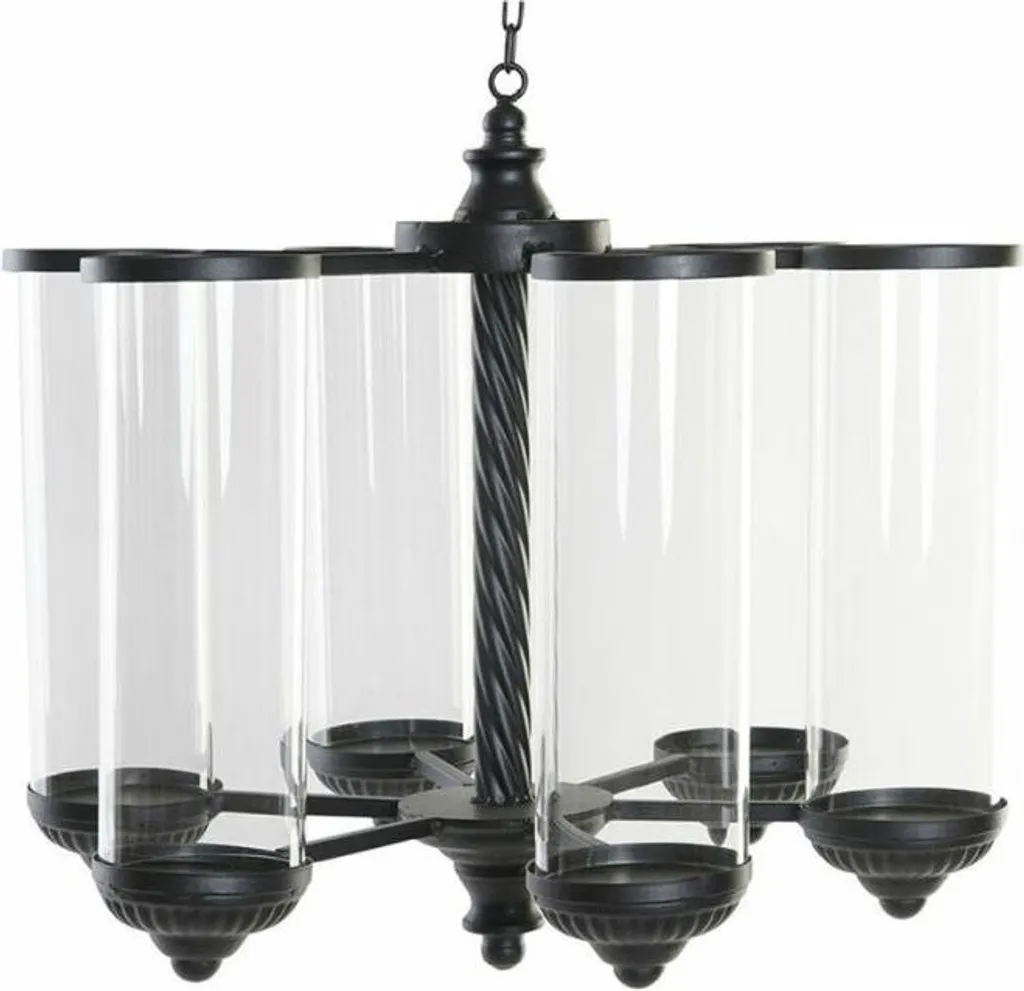Bougeoir de Sol Moderne Noir pour Ambiance Chaleureuse - 53x53 cm