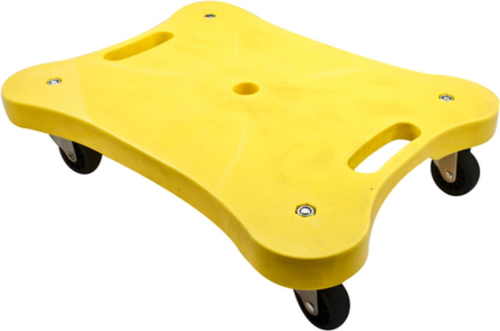 EDUPLAY 170016-GE Rollbrett 30 x 40 x 9,5 cm, bis 50 kg belastbar, gelb