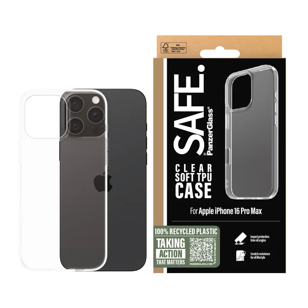 Coque de protection transparente iPhone 16 Pro Max 6.9 SAFE by PG TPU