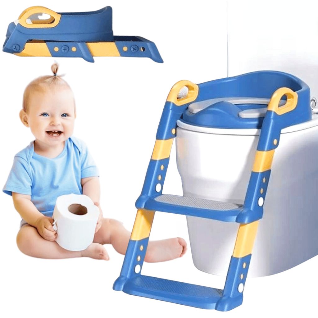Kinder toiletbril KIDDISTEP met trap, in hoogte Productafbeelding 