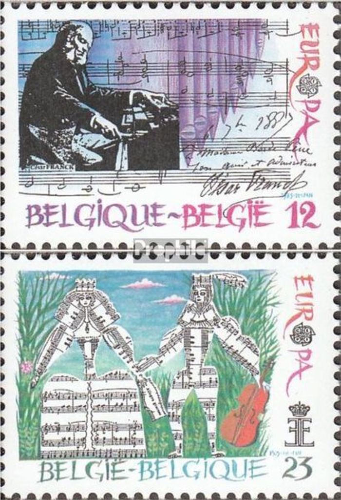 Briefmarken Belgien 1985 Mi 2227-2228 (kompl.Ausg.) postfrisch Europäisches Jahr der Musik