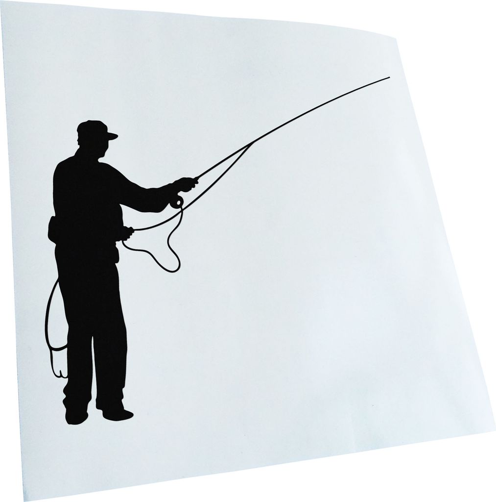 hauptsachebeklebt Kiwistar - Autoaufkleber - Angler - Fischer - Fisher Heckscheibe - Aufkleber für Auto Kfz Fahrrad, LKW, Truck Mofa