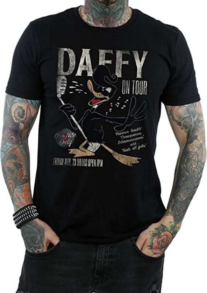 Looney Tunes - "Concert" T-Shirt für Herren BI1495 (L) (Schwarz)