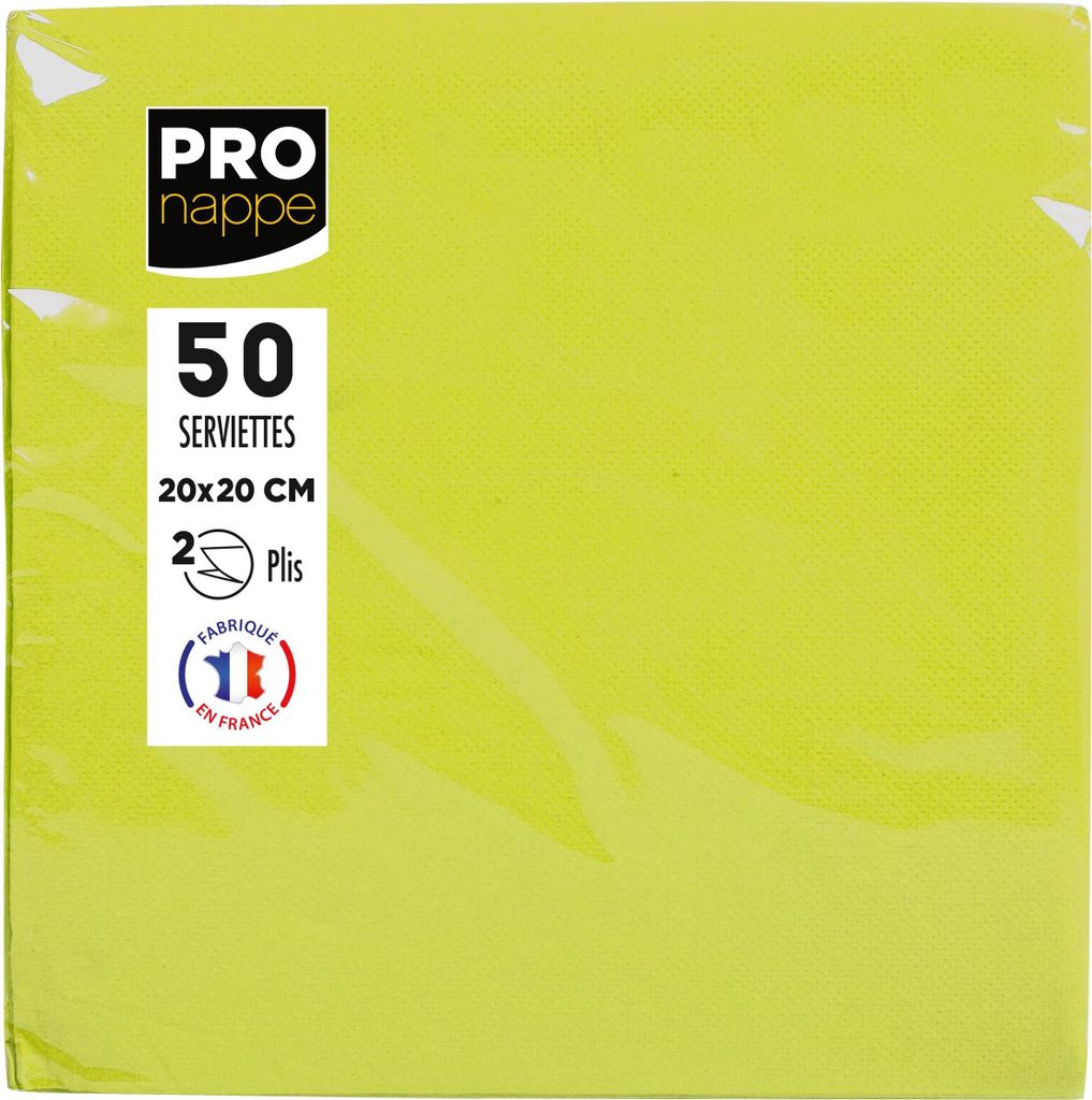 Pronappe 16x Pack 50 Cocktail-Servietten 2-lagig 20x20cm Produktbild 