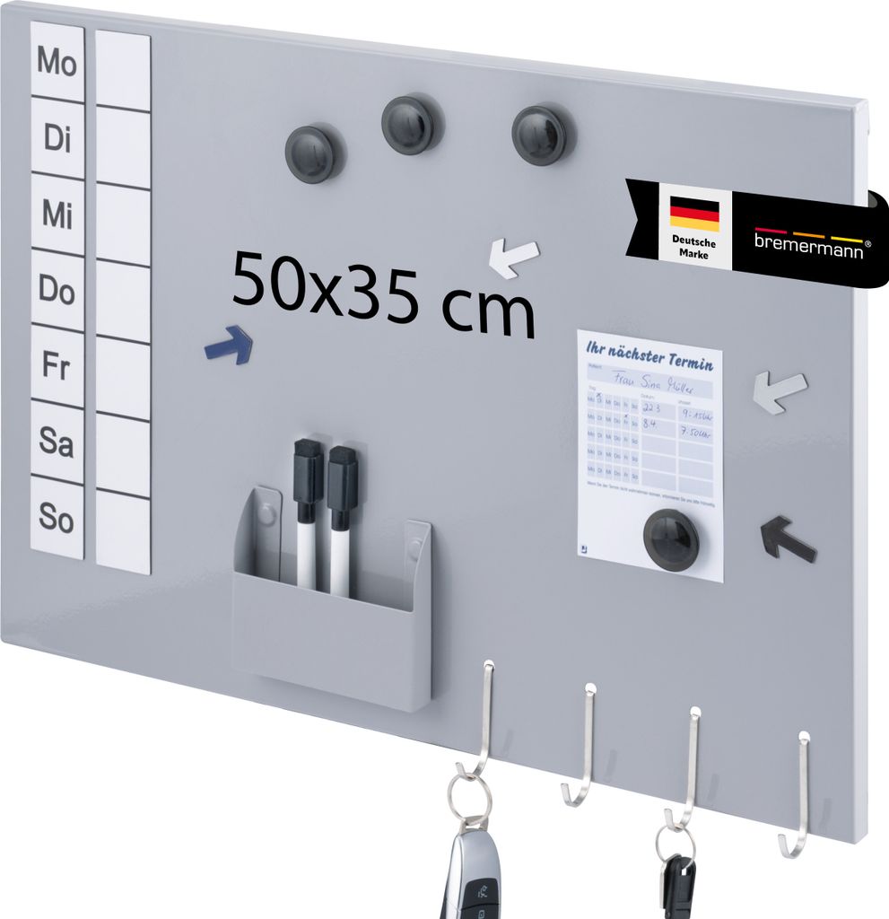 bremermann Magnettafel aus Metall, beschreibbar, viel Produktbild 