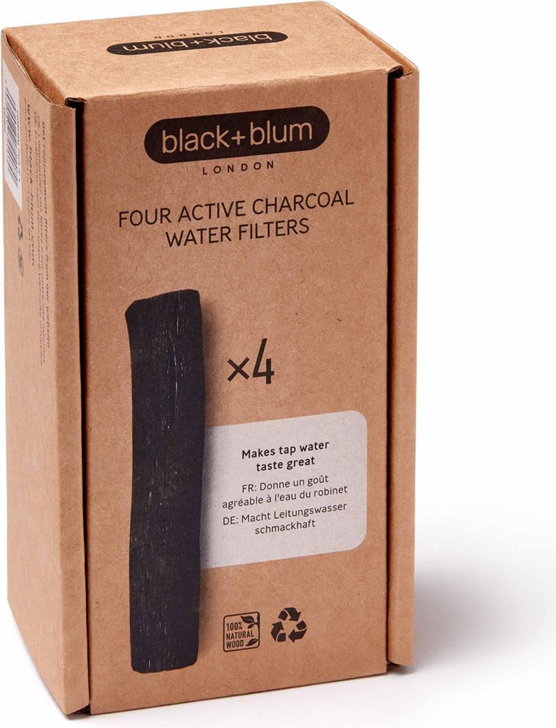 BLACK+BLUM | Actiefkoolfilter, CARACOL, zwart, set van 4 Productafbeelding 