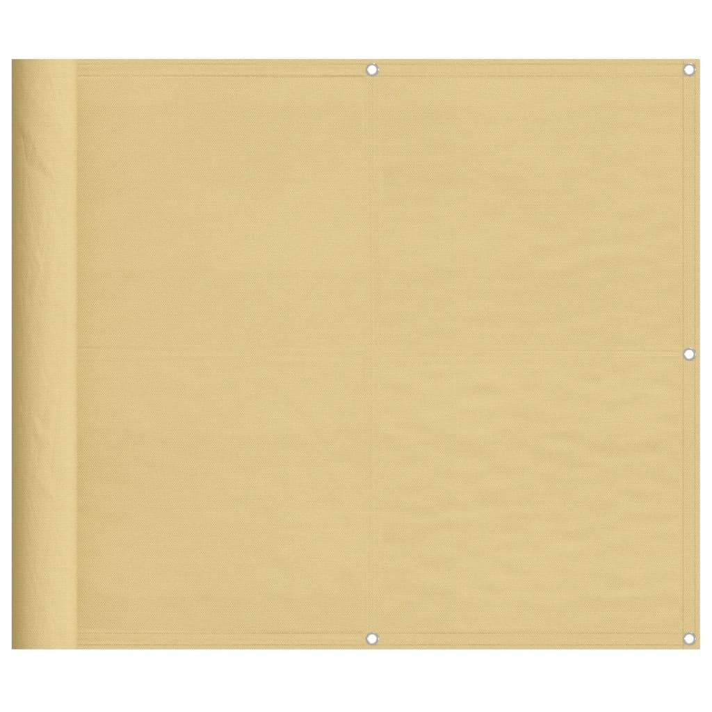 vidaXL Balkonsichtschutz Sandfarben 90x300 cm 100 % Polyester-Oxford