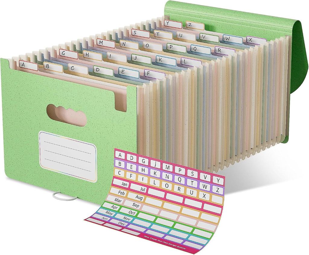 EcoStash Dokumentenmappe A4 26 Fächer, Weizenstroh Produktbild 