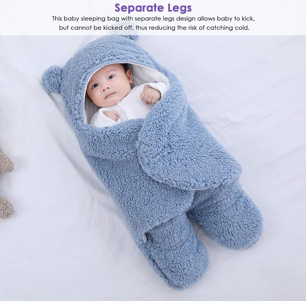 Teddybär-Babydecke - Baby Kuscheldecke für Neugeborenen - Produktbild 2