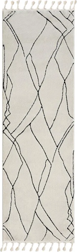 Tapis Moroccan Magic CA40047 Blanc 80x250 cm - Tapis de Couloir Chic