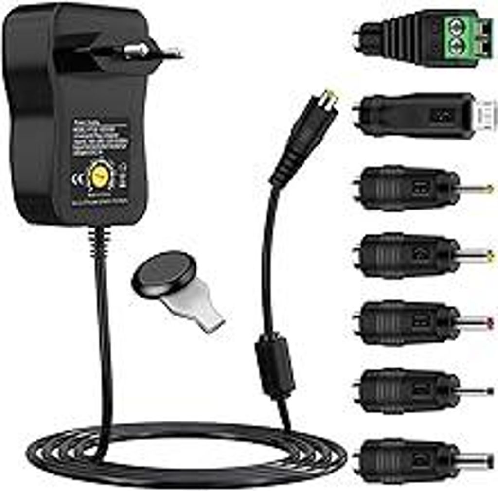 Universal Netzteil, Cshare 40W AC zu DC 3V 4.5V 5V 6V 7.5V 9V 12V Netzteil, Adapter Schaltnetzteil mit 5V 1A USB Port und 7 Tipps für 3V bis 12V H...
