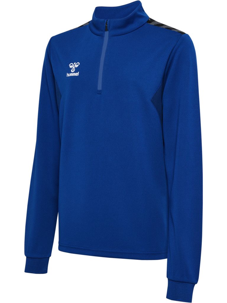 Hummel Authentic Half Zip Sweatshirt Kinder, blau, 128