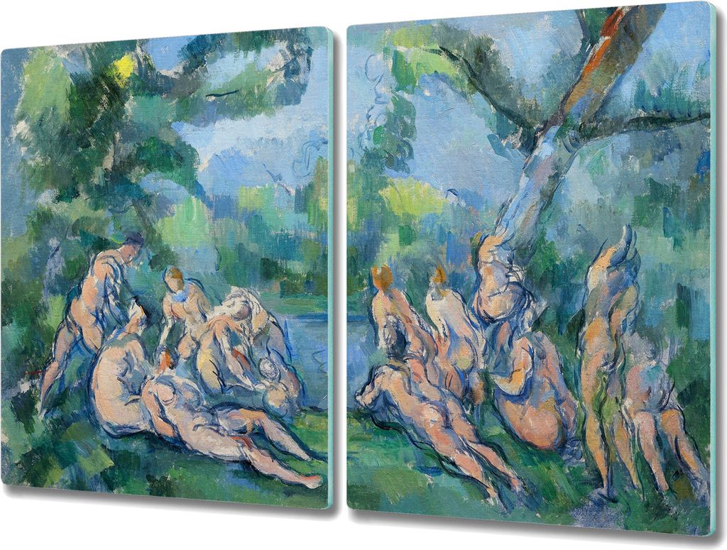 Coloray Hackbrett Herdabdeckplatte 2x40x52 cm Küchenbrett Kochplattenabdeckung Schneidebrett - Brüder Paul Cézanne