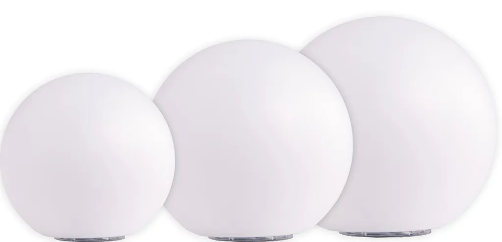 Éclairage de Terrasse et Jardin : Boule LED Heitronic 35422 Blanche