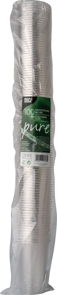 PAPSTAR 16176 PAPSTAR Gobelet en plastique "pure", en PLA, Image du produit 