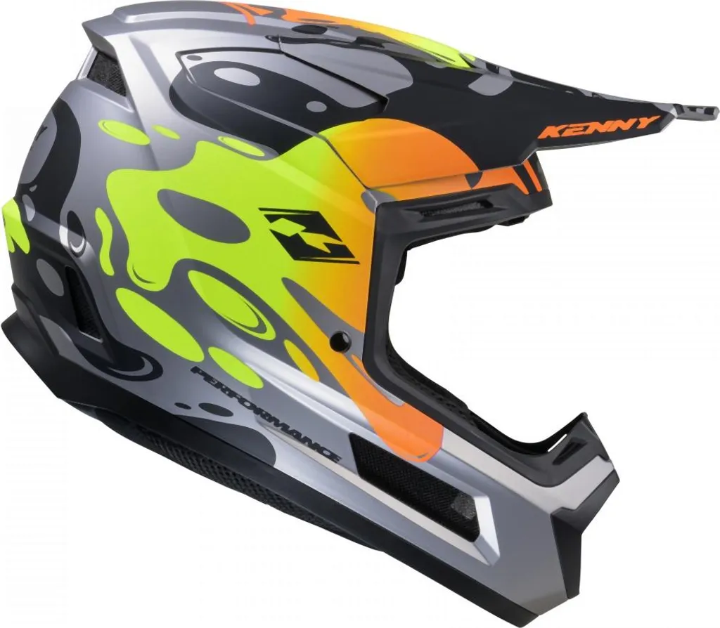Casque de motocross Kenny ERT Enduro mat gris vert en taille L