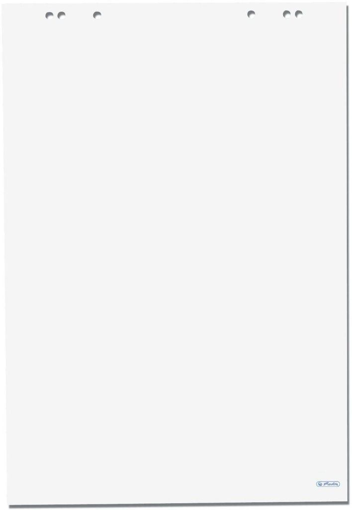 Herlitz 10834133, Flipchart pad, Weiß, Schlicht, 80 g/m², Produktbild 