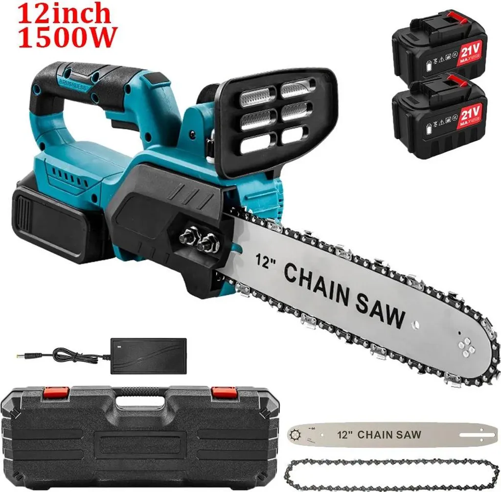 Tronçonneuse pour jardinage sans fil avec batterie guide 12 pouces
