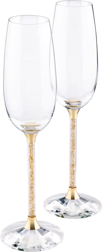 Swarovski Crystalline Sektkelche, Goldfarben (2er-Set) Image du produit 