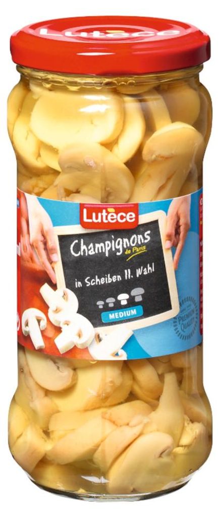 Lutèce Champignons en tranches 2ème choix ATG 200g goût Image du produit 