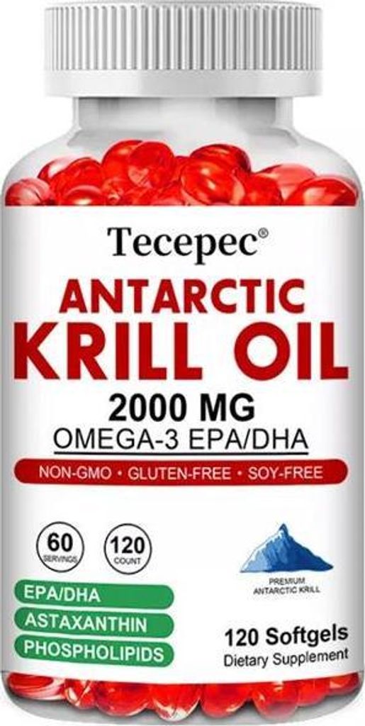Olio di krill antartico 2000mg (120 capsule) integratore Immagine del prodotto 
