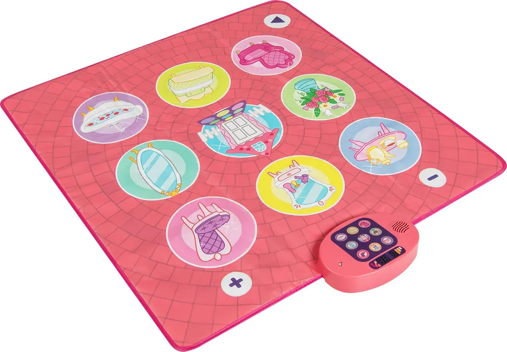 COSTWAY Tapis de Danse Rose Enfant avec 5 Modes de Défi et 9 Démos