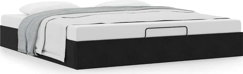 Maison Exclusive - Ottoman-Bett ohne Matratze Schwarz 180x200 cm Samt