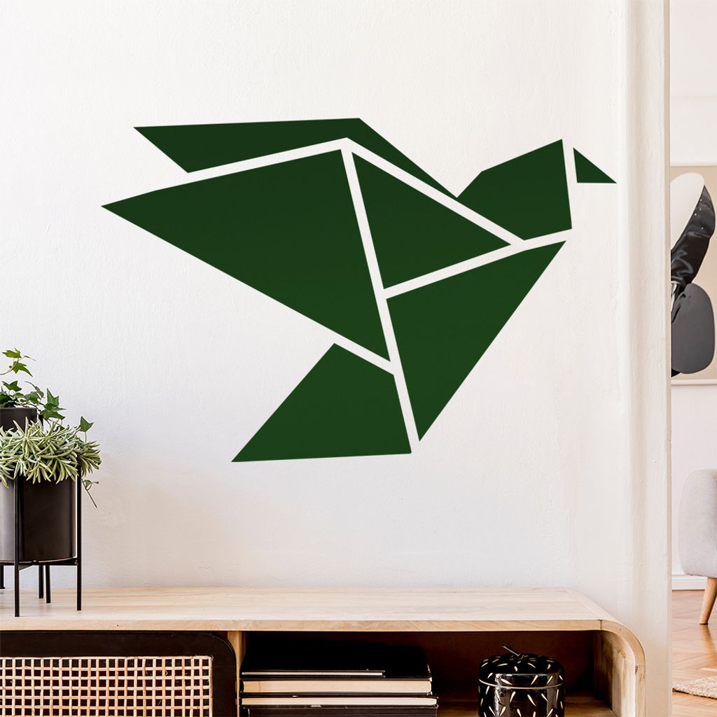 Papierfalten Vogel M1 Wandtattoo Wandaufkleber Wall Sticker - Dekoration, Küche, Wohnzimmer, Schlafzimmer, Badezimmer