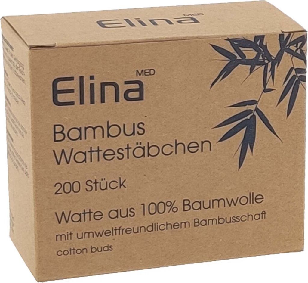 ELINA Wattestäbchen 200er Bambus Elina Produktbild 