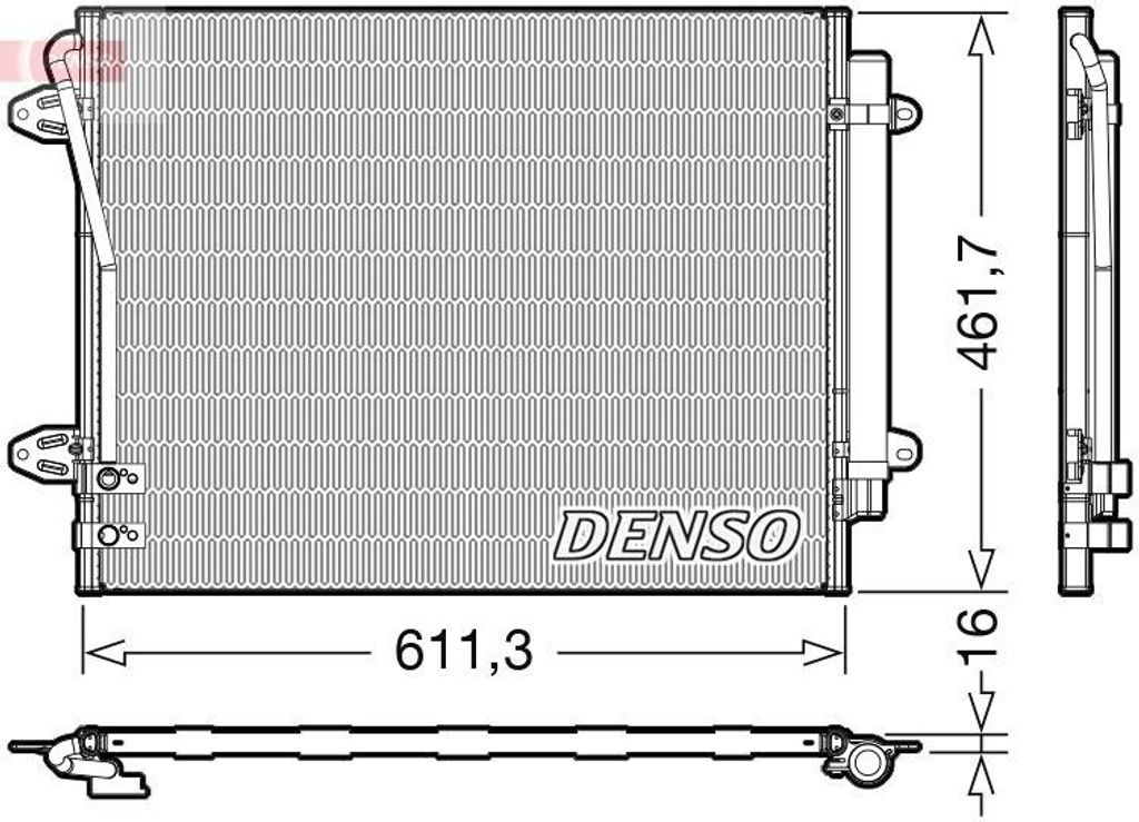 DENSO DCN32012 - OE 3C0820411F Klimakondensator mit Trockner für Passat (365, 362), Passat CC (357), CC (358), Passat (3C)