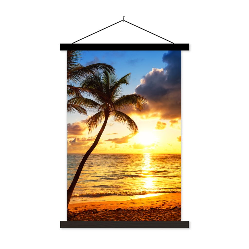 MuchoWow® Textilposter Strand - Horizont - Sonnenuntergang Produktbild 