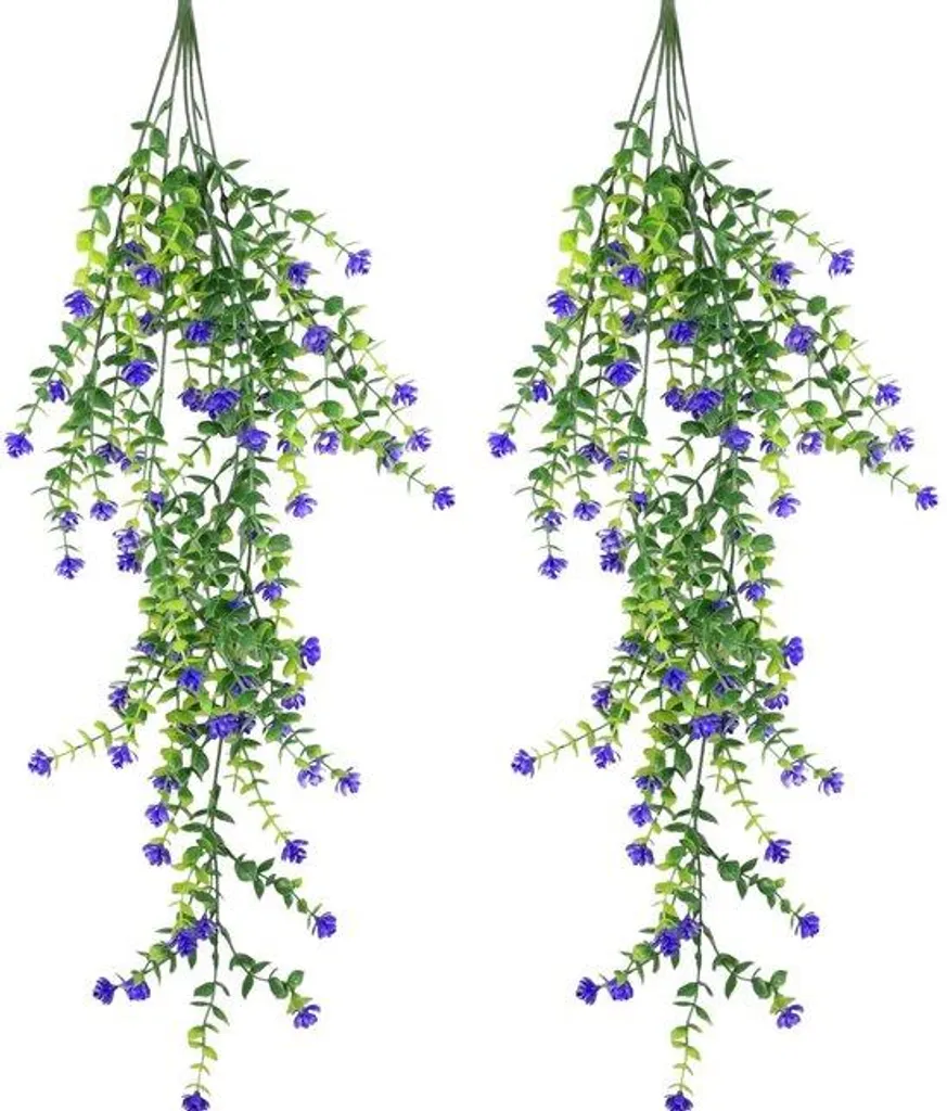 Plante grimpante artificielle tombante pour décoration de balcon x2