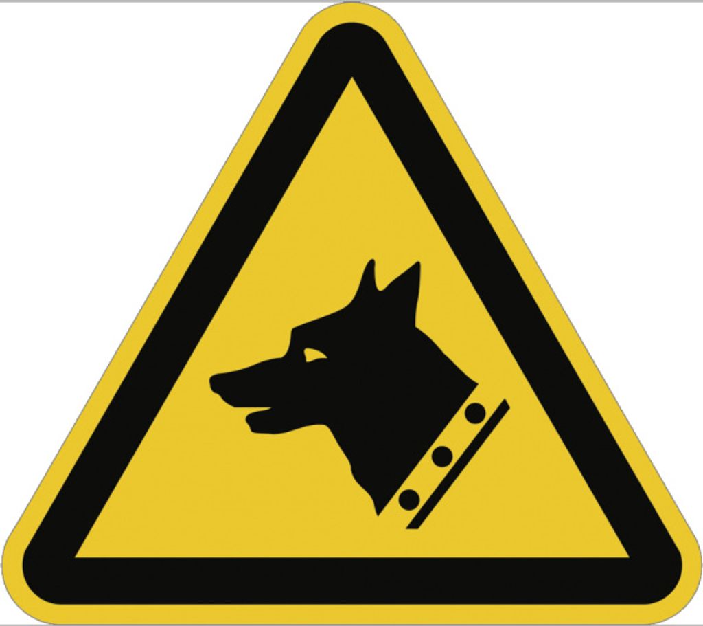 Dreifke Warnung vor Wachhund ISO 7010, Alu, 300 mm SL