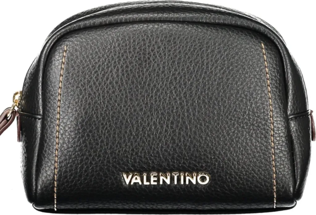 Trousse de beauté noire élégante pour femme avec logo et détails chic