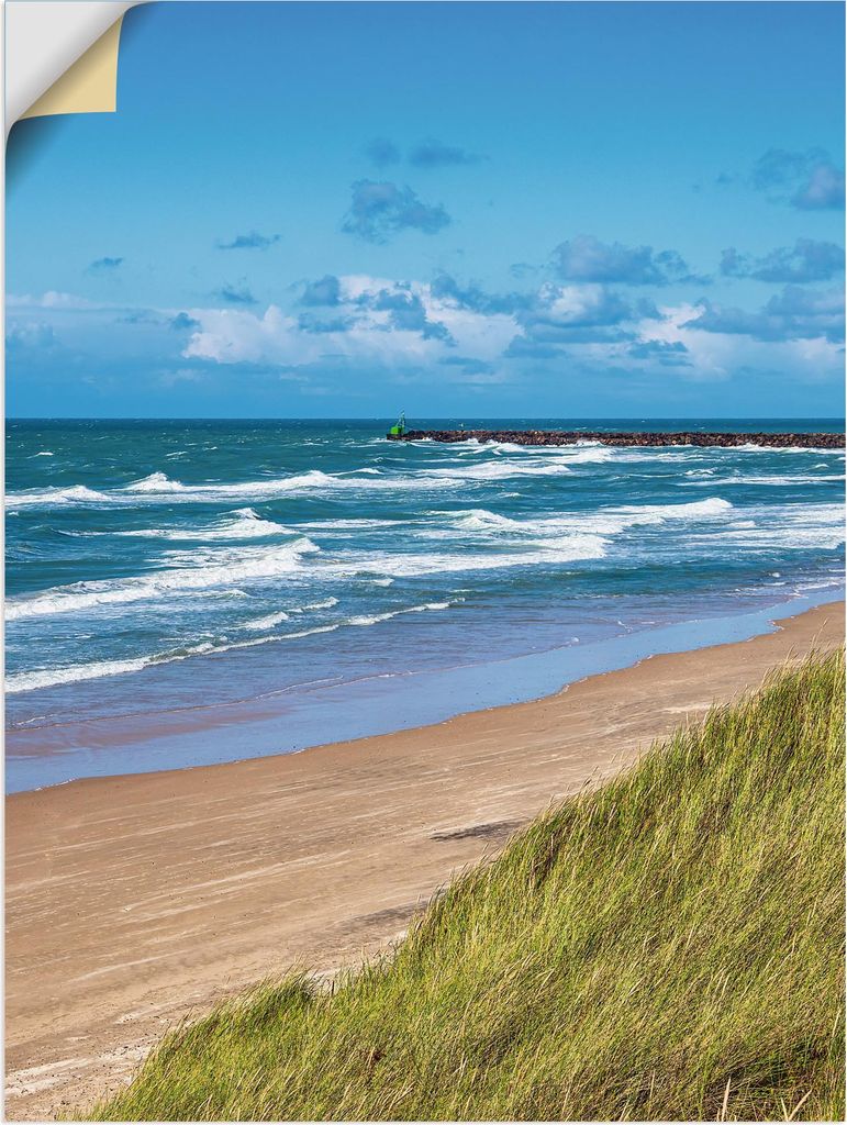 ARTland Wandbild, selbstklebend Düne und Strand bei Hirtshals Dänemark I Größe: 30x40 cm