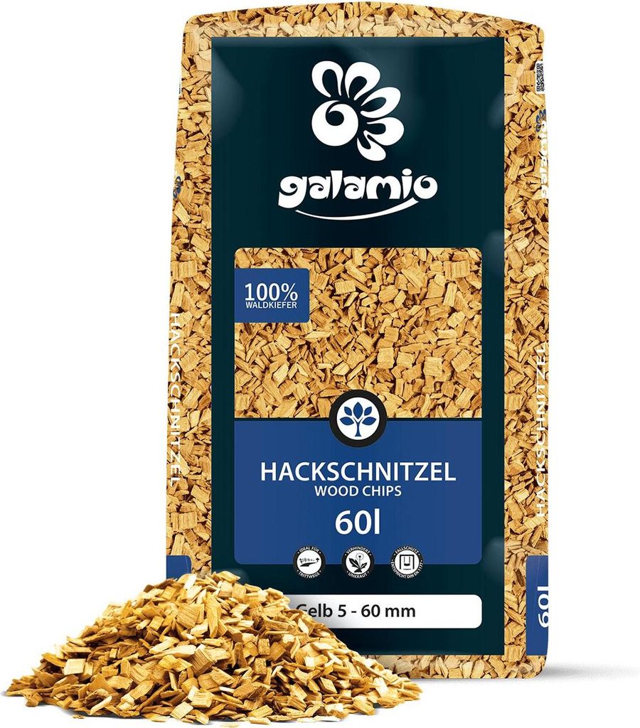 Galamio Holzhackschnitzel Gelb 60l Produktbild 