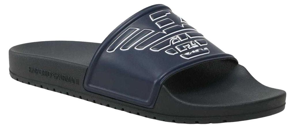 Emporio Armani - Logo Badesandale für Herren/Damen Uni NA595 (35,5 EU) (Dunkles Marineblau)