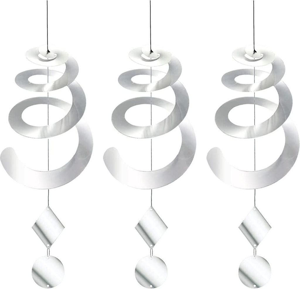 Spiralf?rmige Vogelscheuchen mit reflektierenden Scheiben šC Dekorative Vogelscheuche, um V?gel wie Spechte, Tauben und G?nse fernzuhalten