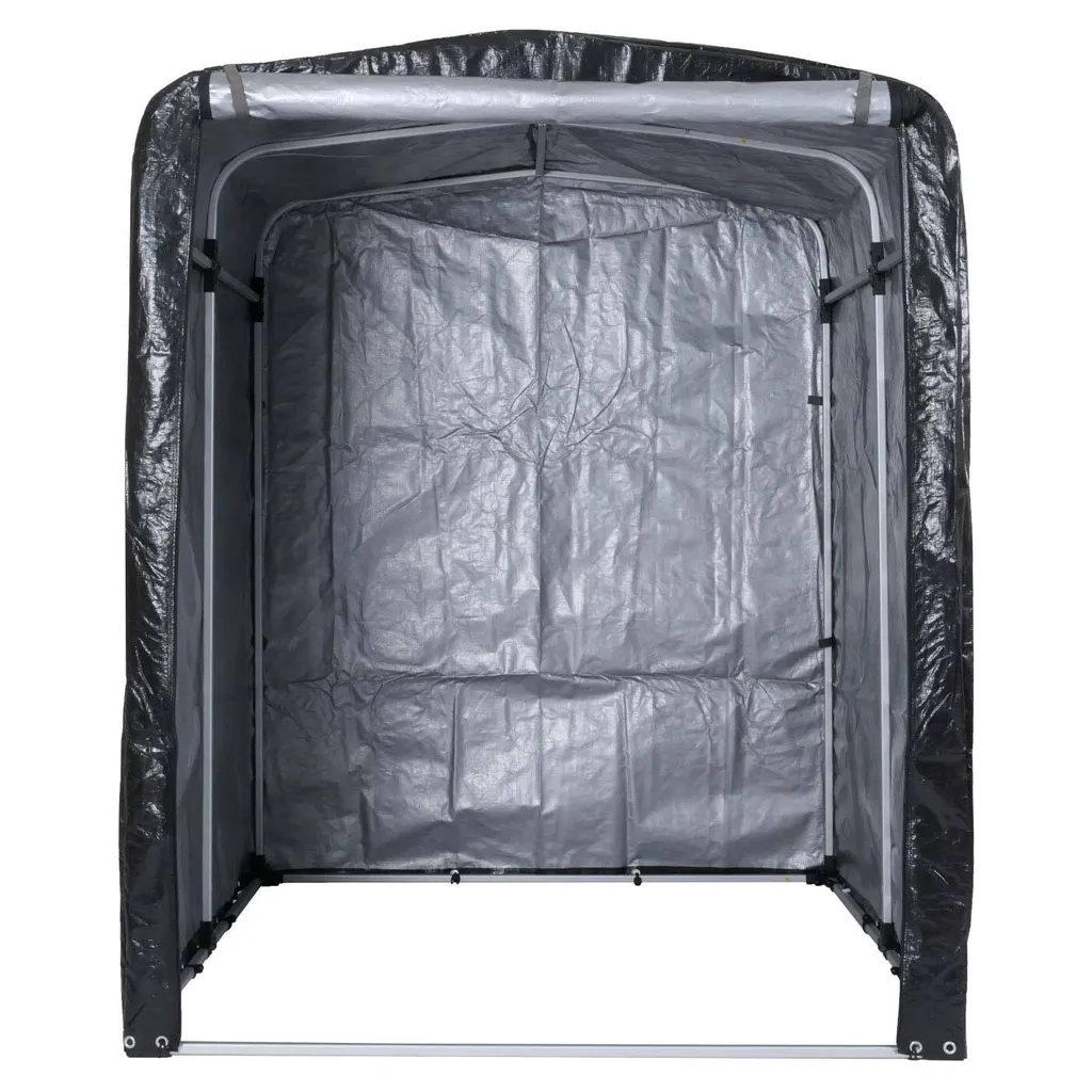 Cabanon de jardin en alu anthracite 201x157x201cm protection anti-UV