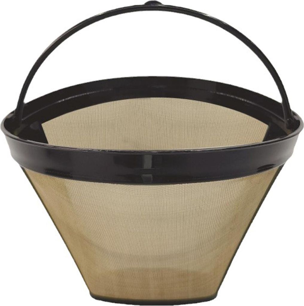 Kaffeefilter aus Edelstahl für Kaffeemaschine, wiederverwendbarer Teebereiter mit integriertem Griff, BPA-freies feinmaschiges Kaffeesieb, Ersatzf...