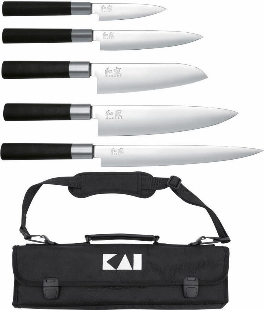 Kai Wasabi Black Messertasche mit 5 Messer, Immagine del prodotto 